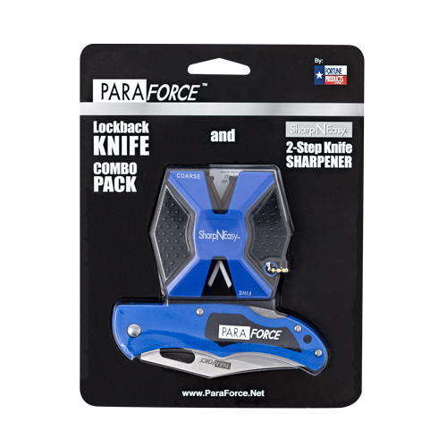 ParaForce Lockback Knife and AccuSharp 2-Step Ceramic Knife Sharpener Combo (810C)